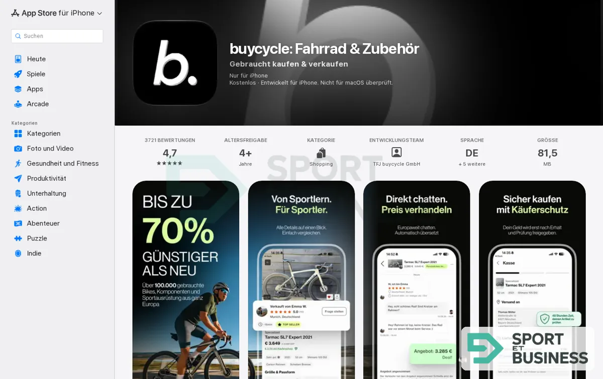Capture : buycycle: Fahrrad & Zubehör‑App – App Store